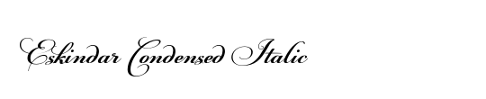 Eskindar Condensed Italic