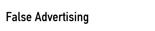 False Advertising