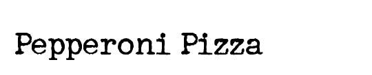 Pepperoni Pizza