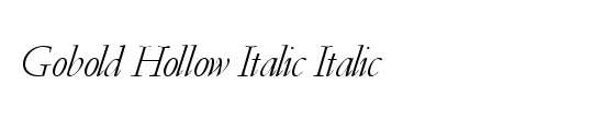 Gobold Hollow Italic