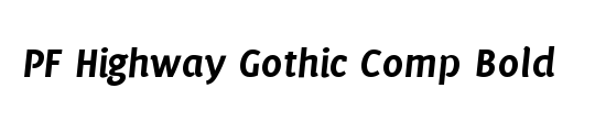 PF Highway Gothic Comp