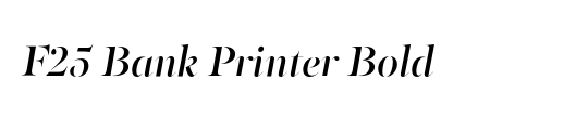 F25 Bank Printer