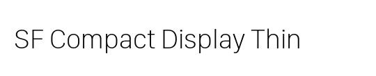 SF Compact Display