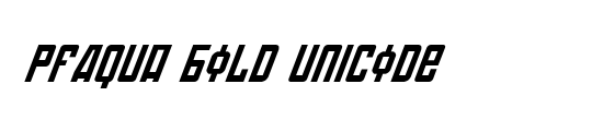 PFAqua Bold Unicode