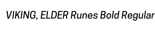 VIKING, ELDER Runes Bold