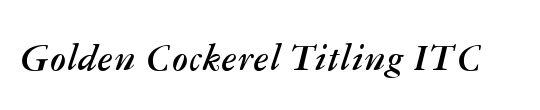Golden Cockerel Titling ITC