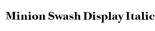 Minion Swash Display Italic