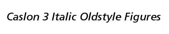 Caslon 3 RomanSC
