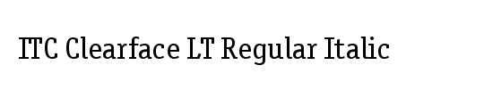 Clearface LT Regular