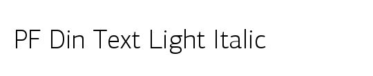 PF Din Text Light
