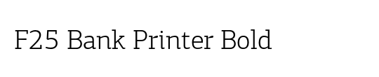 F25 Bank Printer