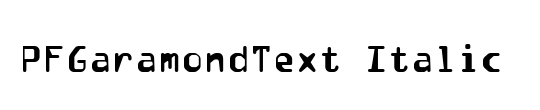 PFGaramondText Italic