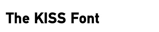 The KISS Font