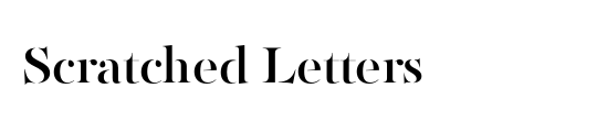 Scratched Letters