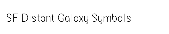 SF Distant Galaxy Symbols