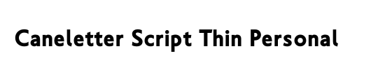Caneletter Script Thin Personal