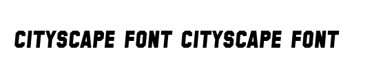 cityscape font