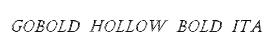 Gobold Hollow Bold Italic