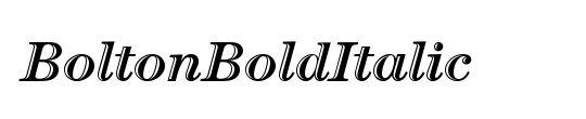 BoltonBoldItalic