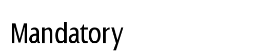 Mandatory