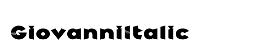 GiovanniItalic