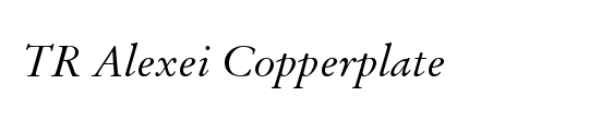 TR Alexei Copperplate
