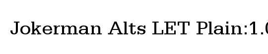 Jokerman Alts LET