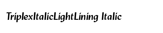 TriplexItalicLightLining
