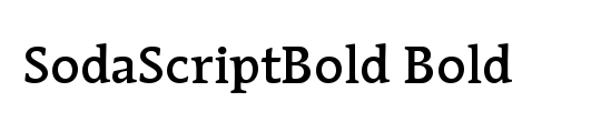 SodaScriptBold