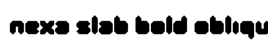 Nexa Slab Bold Oblique