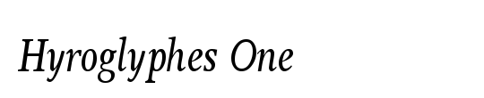 Hyroglyphes One