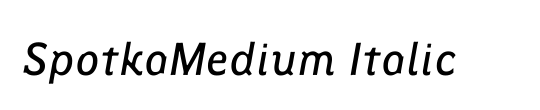 SpotkaMedium Italic