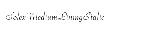 SolexMediumLiningItalic