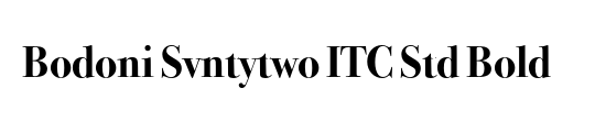 Bodoni Svntytwo ITC Std