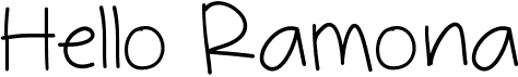 Hello Ramona