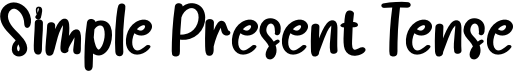 Simple Present Tense