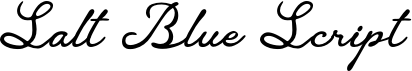 Salt Blue Script
