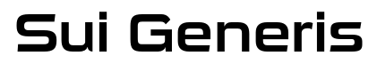 Sui Generis