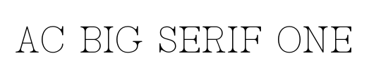 AC Big Serif