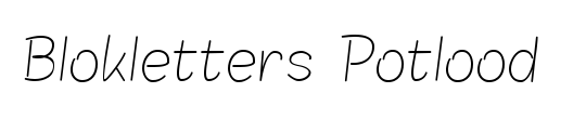 Blokletters Potlood