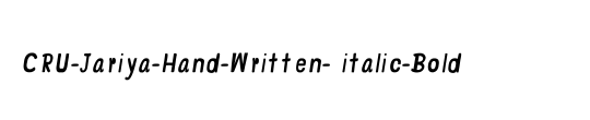 CRU-Jariya-Hand-Written-italic-
