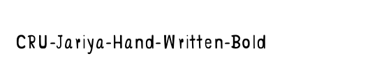 CRU-Jariya-Hand-Written-Bold 