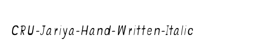 CRU-Jariya-Hand-Written-Italic