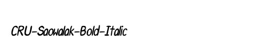 CRU-Saowalak-Bold-Italic