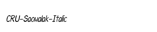 CRU-Saowalak-Italic