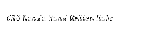 CRU-Kanda-Hand-Written-Italic