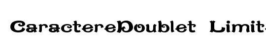 CaractereDoublet Limited Version