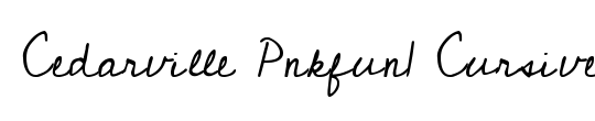 Cedarville Pnkfun1 Cursive