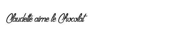 Claudette aime le Chocolat