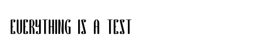 EVERYTHING IS A TEST